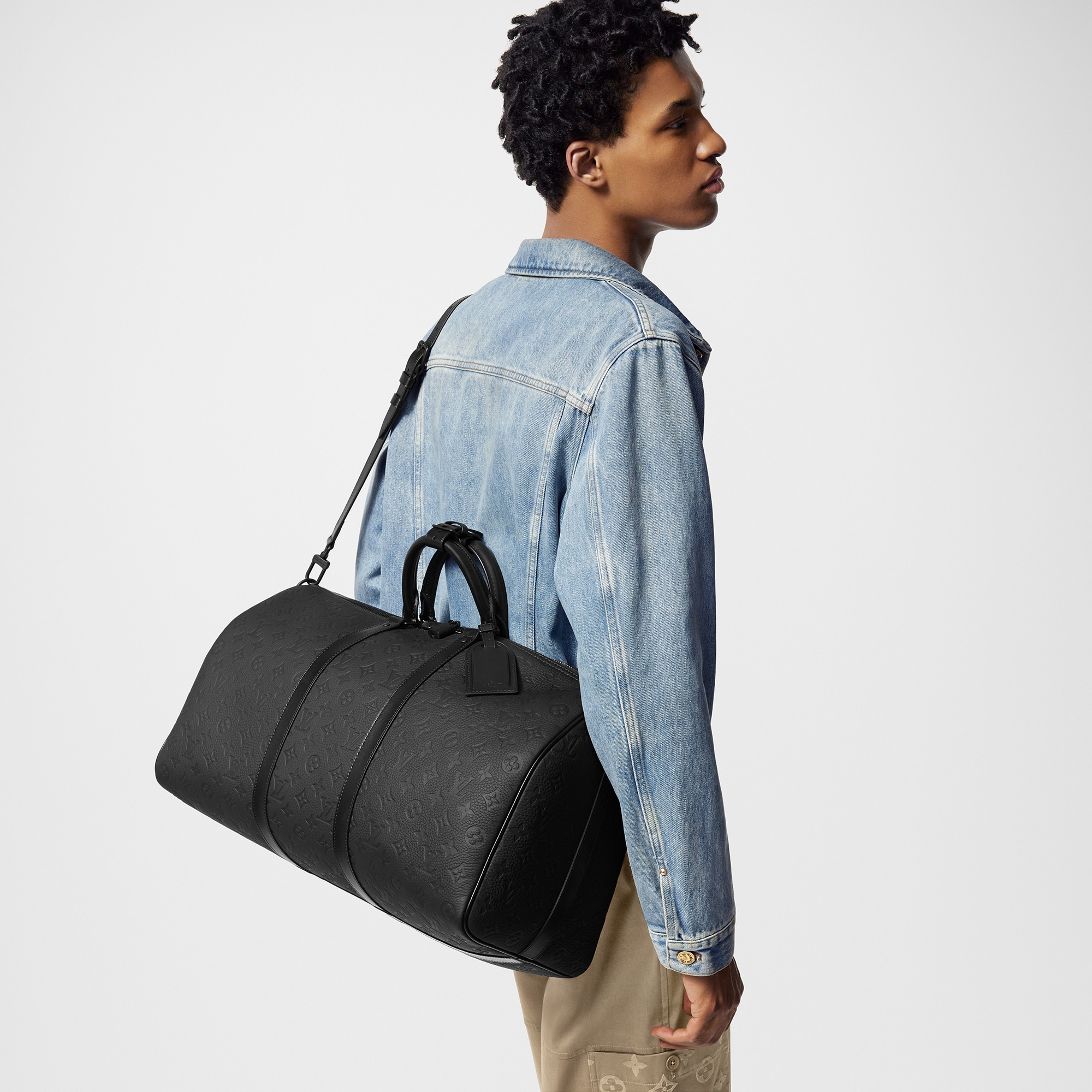 Bolsa de Viagem Keepall Bandoulière 50 Monogram Taurillon Leather